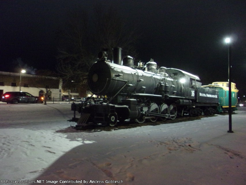 D&NE 16 in the Snow at Night Time Left Side